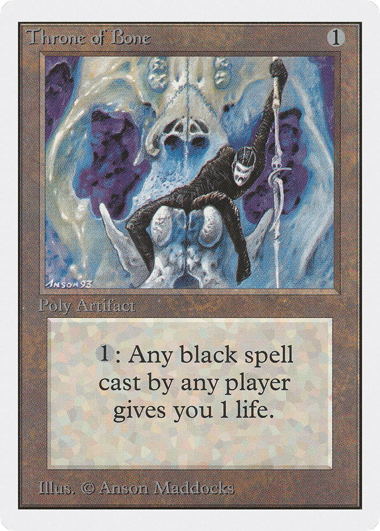 Throne of Bone (2ED-274) - Unlimited Edition - Premium MTG Single from Wizards of the Coast - Just $2.16! Shop now at Game Crave Tournament Store