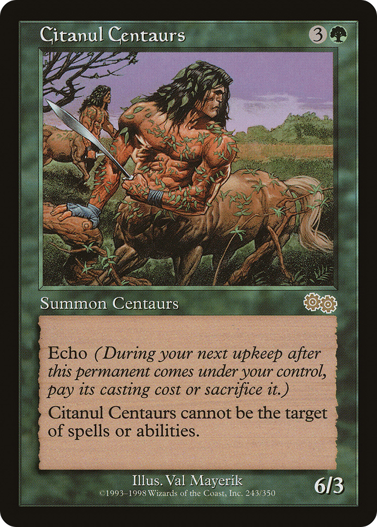 Citanul Centaurs (USG-243) - Urza's Saga - Premium MTG Single from Wizards of the Coast - Just $0.15! Shop now at Game Crave Tournament Store