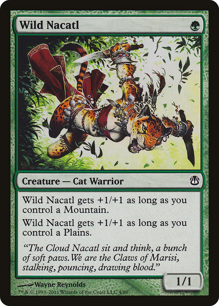 Wild Nacatl (DDH-004) - Duel Decks: Ajani vs. Nicol Bolas - Premium MTG Single from Wizards of the Coast - Just $0.17! Shop now at Game Crave Tournament Store