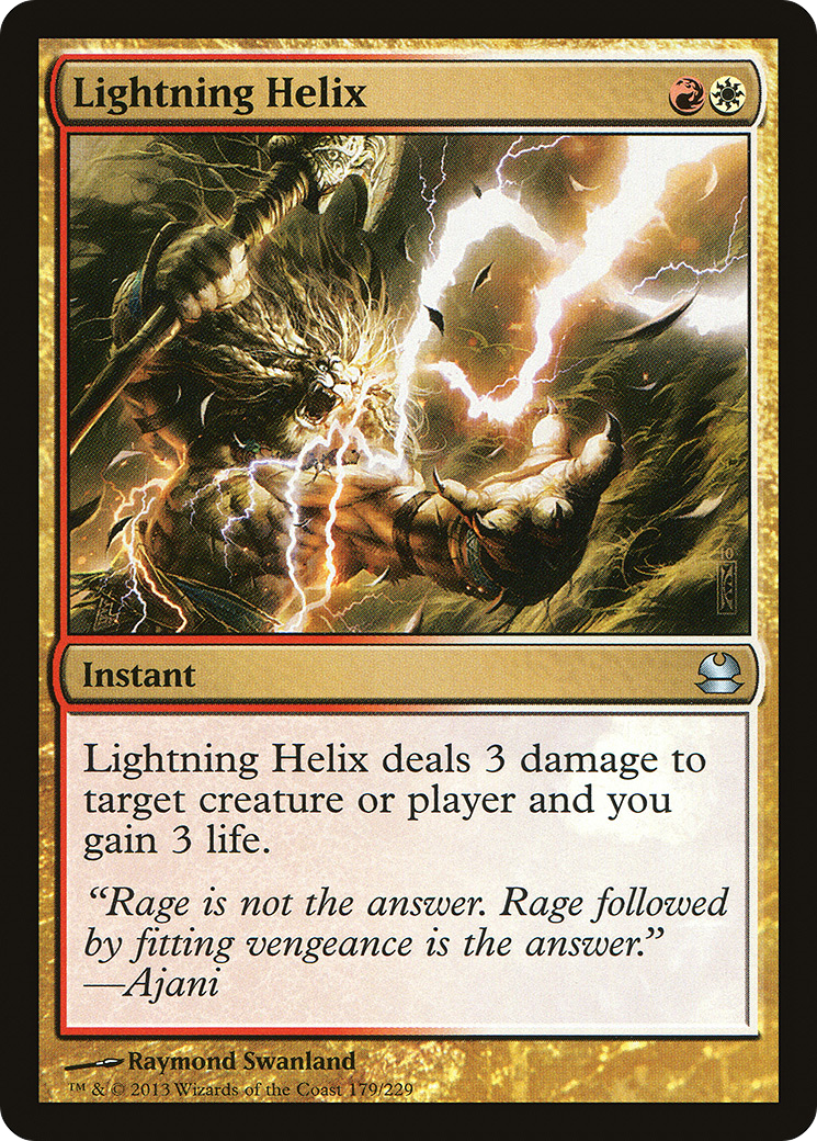 Lightning Helix (MMA-179) - Modern Masters - Premium MTG Single from Wizards of the Coast - Just $0.08! Shop now at Game Crave Tournament Store
