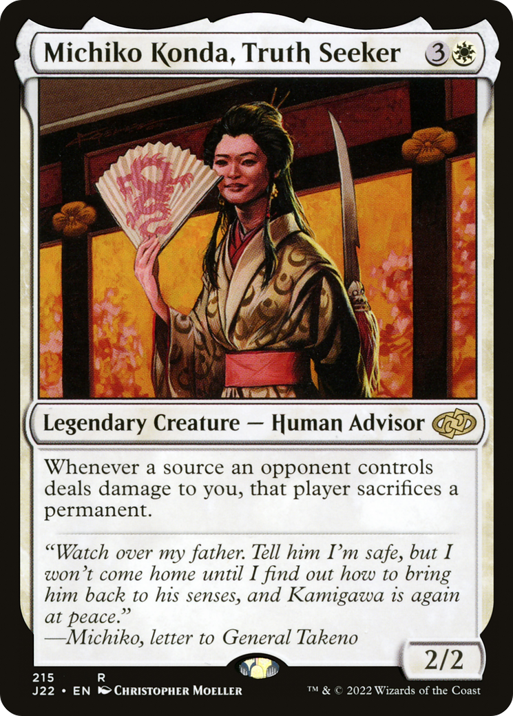 Michiko Konda, Truth Seeker (J22-215) - Jumpstart 2022 - Premium MTG Single from Wizards of the Coast - Just $1.12! Shop now at Game Crave Tournament Store