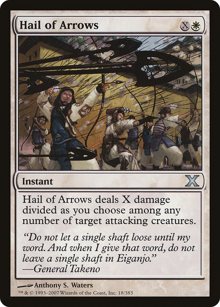 Hail of Arrows (10E-018) - Tenth Edition Foil - Premium MTG Single from Wizards of the Coast - Just $6.79! Shop now at Game Crave Tournament Store