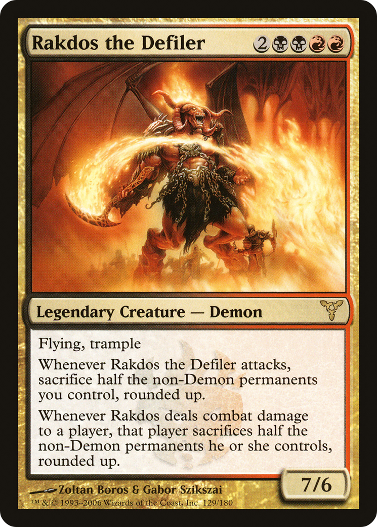 Rakdos the Defiler (DIS-129) - Dissension Foil - Premium MTG Single from Wizards of the Coast - Just $17.19! Shop now at Game Crave Tournament Store