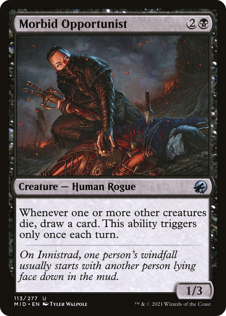 Morbid Opportunist (MID-113) - Innistrad: Midnight Hunt Foil - Premium MTG Single from Wizards of the Coast - Just $0.14! Shop now at Game Crave Tournament Store
