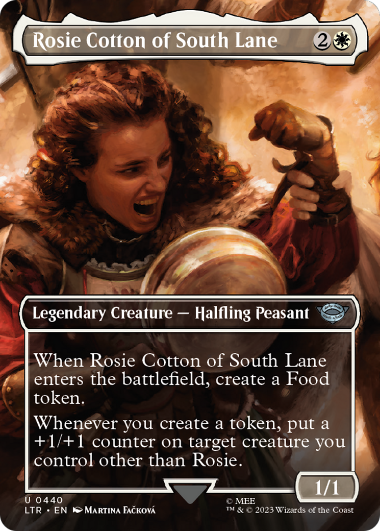 Rosie Cotton of South Lane (LTR-440) - The Lord of the Rings: Tales of Middle-earth (Borderless) Foil - Premium MTG Single from Wizards of the Coast - Just $0.09! Shop now at Game Crave Tournament Store