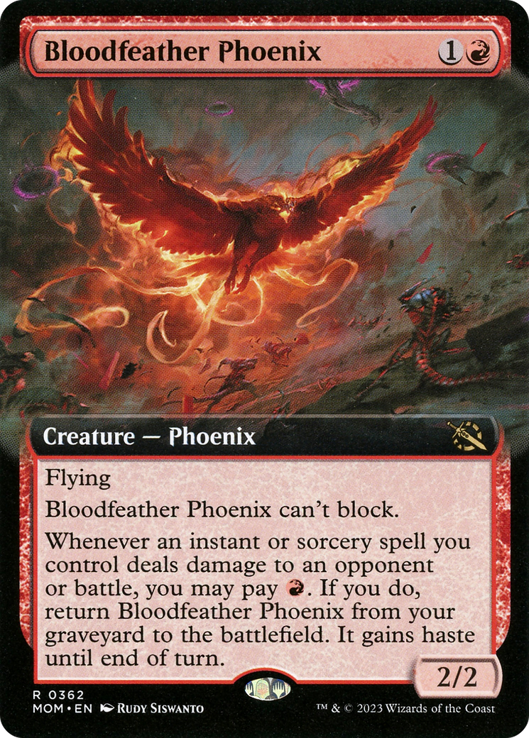 Bloodfeather Phoenix (MOM-362) - March of the Machine: (Extended Art) - Premium MTG Single from Wizards of the Coast - Just $0.08! Shop now at Game Crave Tournament Store