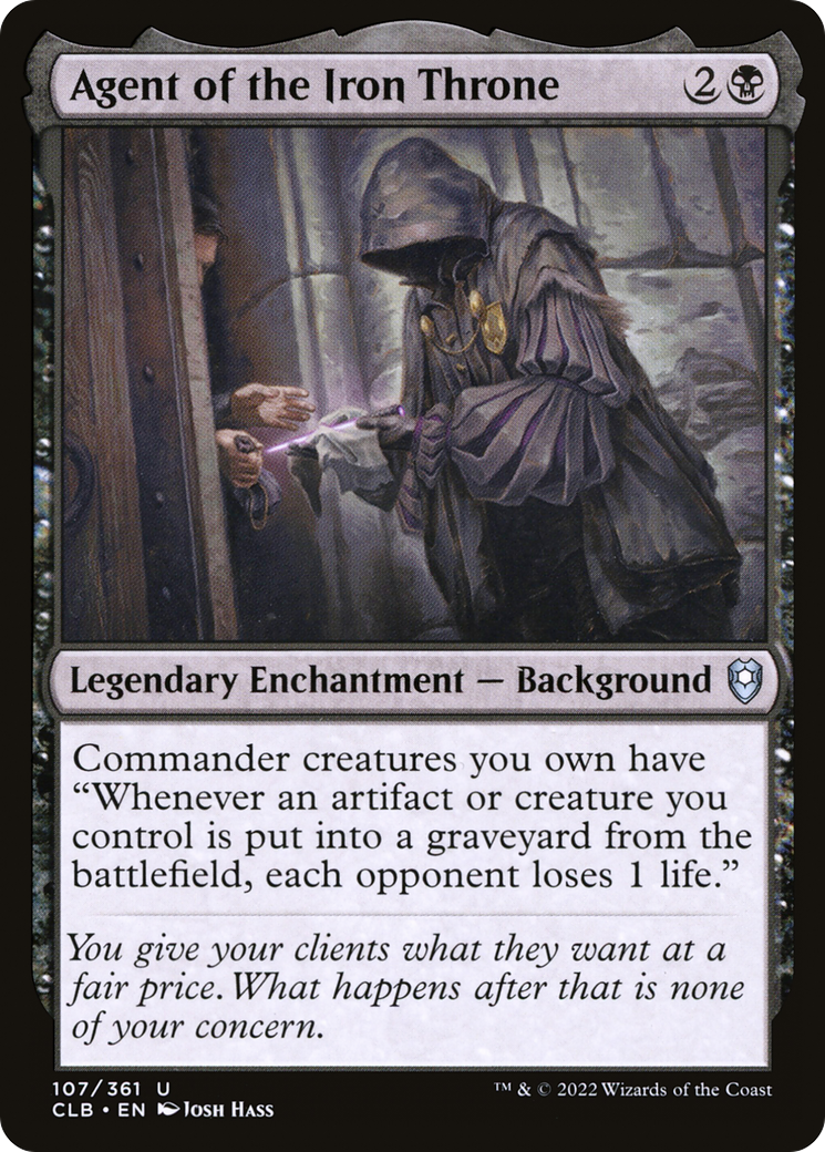 Agent of the Iron Throne (CLB-107) - Commander Legends: Battle for Baldur's Gate - Premium MTG Single from Wizards of the Coast - Just $0.08! Shop now at Game Crave Tournament Store