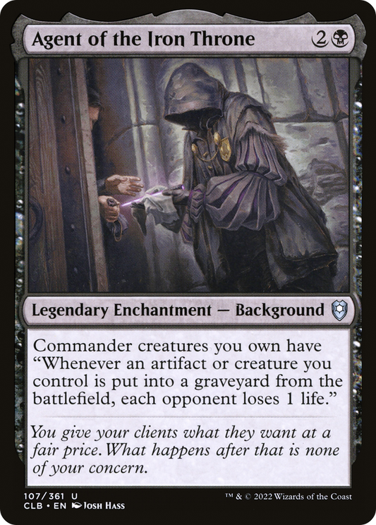 Agent of the Iron Throne (CLB-107) - Commander Legends: Battle for Baldur's Gate - Premium MTG Single from Wizards of the Coast - Just $0.08! Shop now at Game Crave Tournament Store