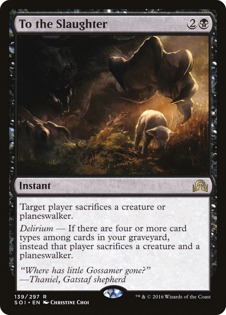 To the Slaughter (SOI-139) - Shadows over Innistrad - Premium MTG Single from Wizards of the Coast - Just $0.25! Shop now at Game Crave Tournament Store