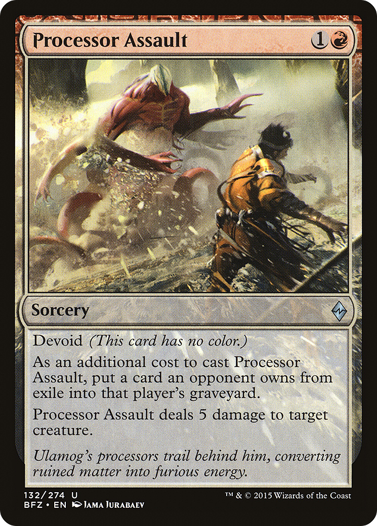 Processor Assault (BFZ-132) - Battle for Zendikar: (devoid) - Premium MTG Single from Wizards of the Coast - Just $0.25! Shop now at Game Crave Tournament Store