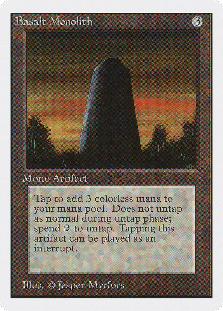 Basalt Monolith (2ED-232) - Unlimited Edition - Premium MTG Single from Wizards of the Coast - Just $17.54! Shop now at Game Crave Tournament Store