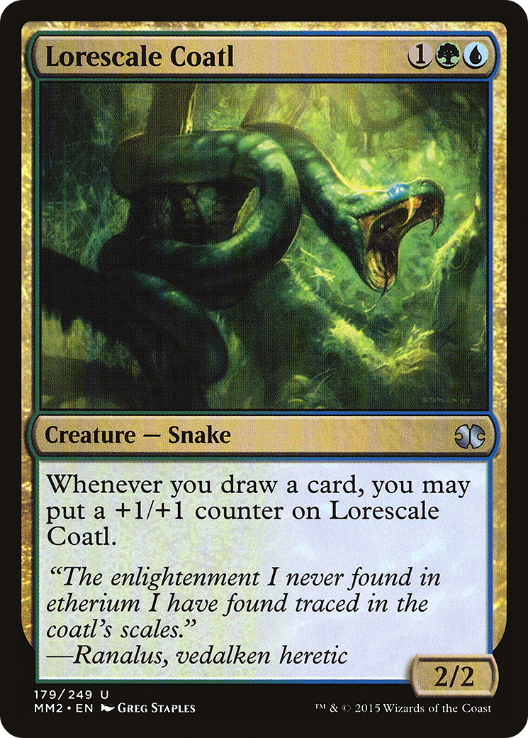 Lorescale Coatl (MM2-179) - Modern Masters 2015 - Premium MTG Single from Wizards of the Coast - Just $0.25! Shop now at Game Crave Tournament Store