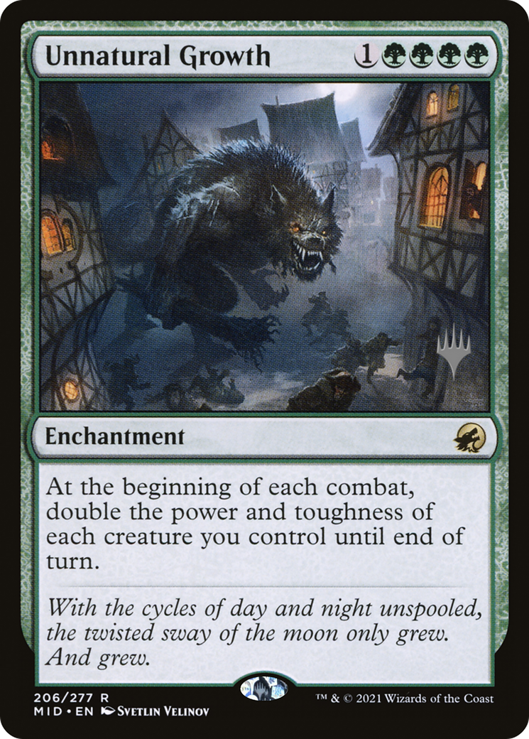 Unnatural Growth (PMID-206P) - Innistrad: Midnight Hunt Promos Foil - Premium MTG Single from Wizards of the Coast - Just $0.69! Shop now at Game Crave Tournament Store