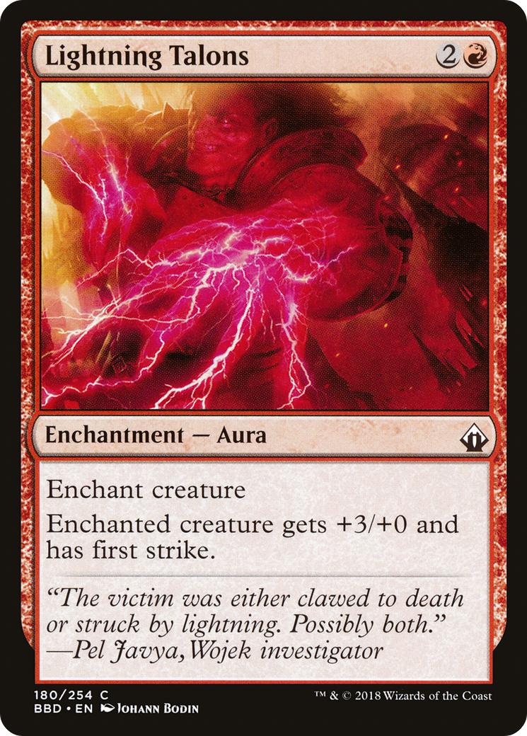 Lightning Talons (BBD-180) - Battlebond - Premium MTG Single from Wizards of the Coast - Just $0.25! Shop now at Game Crave Tournament Store