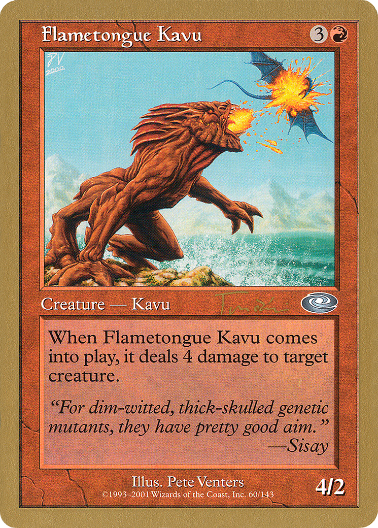 Flametongue Kavu (WC01-JT60) - World Championship Decks 2001 - Premium MTG Single from Wizards of the Coast - Just $0.25! Shop now at Game Crave Tournament Store