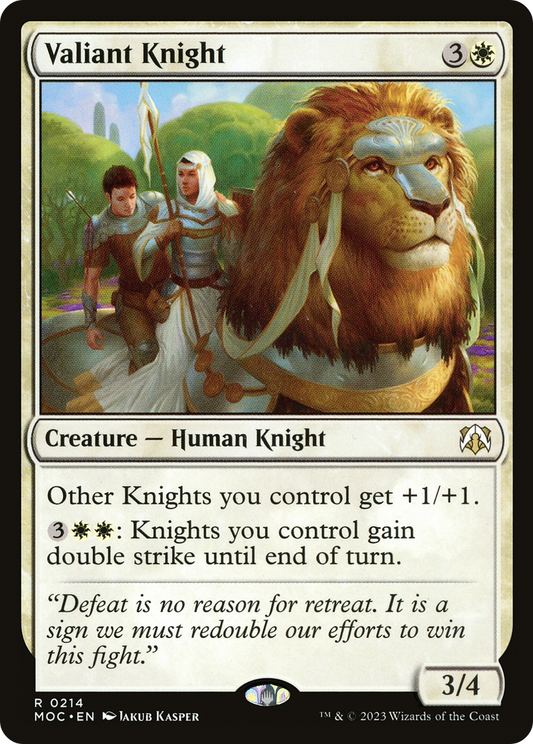 Valiant Knight (MOC-214) - March of the Machine Commander - Premium MTG Single from Wizards of the Coast - Just $0.08! Shop now at Game Crave Tournament Store