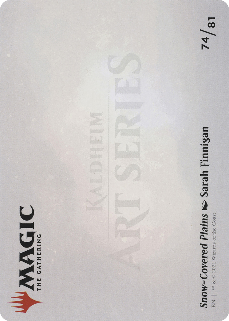 Snow-Covered Plains // Snow-Covered Plains (AKHM-074) - Kaldheim Art Series (Borderless) - Premium MTG Single from Wizards of the Coast - Just $0! Shop now at Game Crave Tournament Store