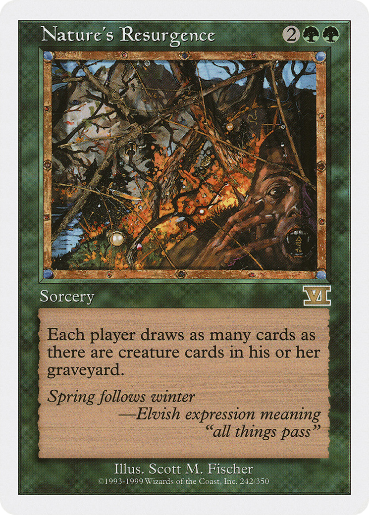Nature's Resurgence (6ED-242) - Classic Sixth Edition - Premium MTG Single from Wizards of the Coast - Just $0.08! Shop now at Game Crave Tournament Store