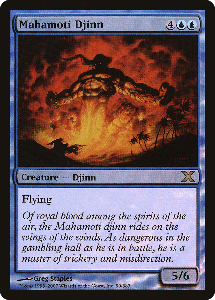 Mahamoti Djinn (10E-90★) - Tenth Edition Foil - Premium MTG Single from Wizards of the Coast - Just $0.18! Shop now at Game Crave Tournament Store