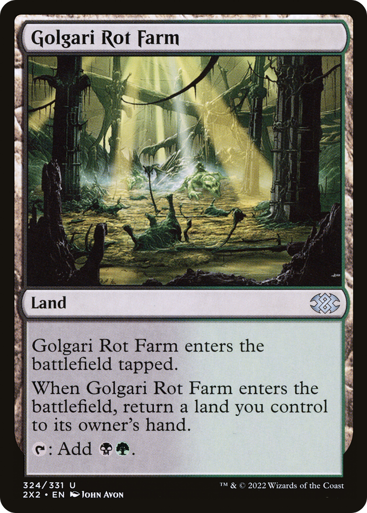 Golgari Rot Farm (2X2-324) - Double Masters 2022 - Premium MTG Single from Wizards of the Coast - Just $0.09! Shop now at Game Crave Tournament Store