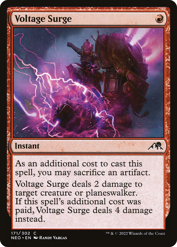 Voltage Surge (NEO-171) - Kamigawa: Neon Dynasty - Premium MTG Single from Wizards of the Coast - Just $0.25! Shop now at Game Crave Tournament Store