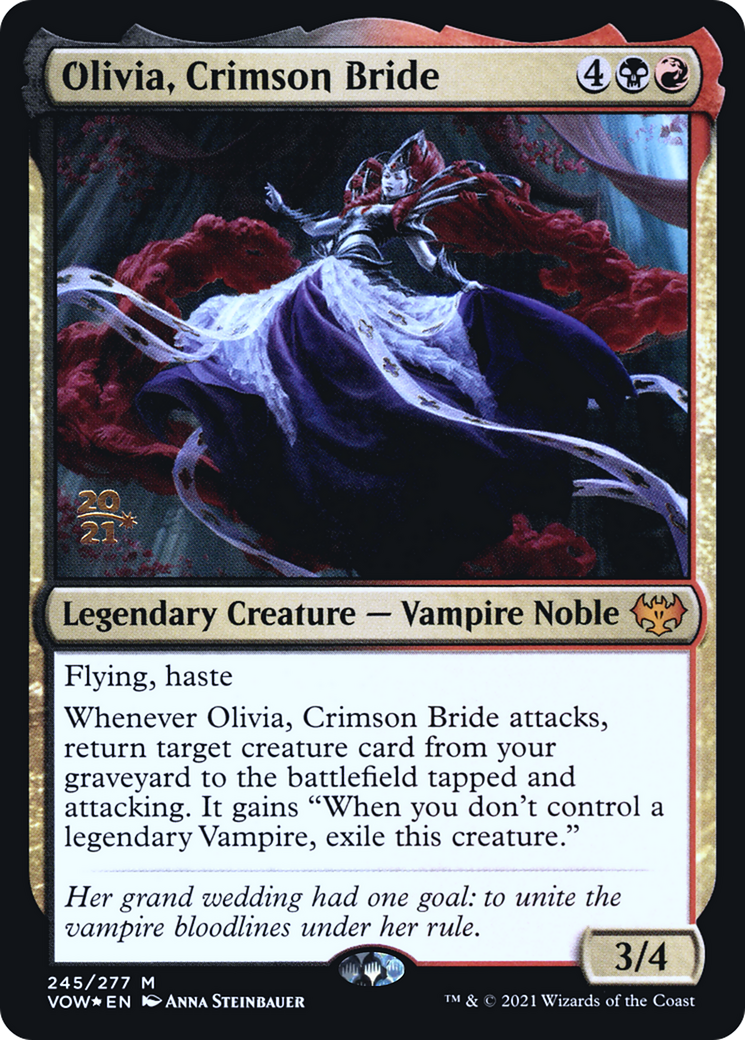 Olivia, Crimson Bride (PVOW-245S) - Innistrad: Crimson Vow Promos Foil - Premium MTG Single from Wizards of the Coast - Just $1.37! Shop now at Game Crave Tournament Store
