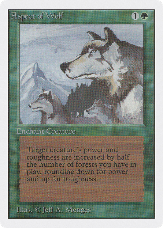 Aspect of Wolf (2ED-185) - Unlimited Edition - Premium MTG Single from Wizards of the Coast - Just $20.36! Shop now at Game Crave Tournament Store