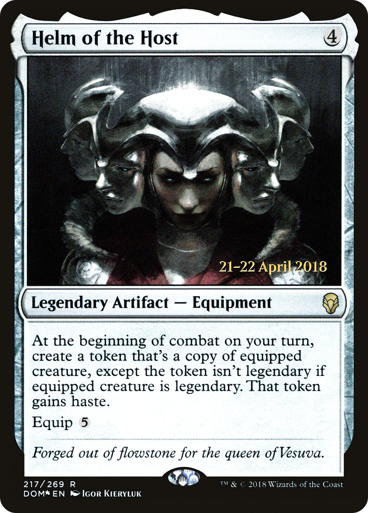 Helm of the Host (PDOM-217S) - Dominaria Promos Foil - Premium MTG Single from Wizards of the Coast - Just $5.72! Shop now at Game Crave Tournament Store