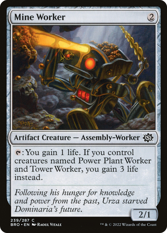 Mine Worker (BRO-239) - The Brothers' War - Premium MTG Single from Wizards of the Coast - Just $0.08! Shop now at Game Crave Tournament Store