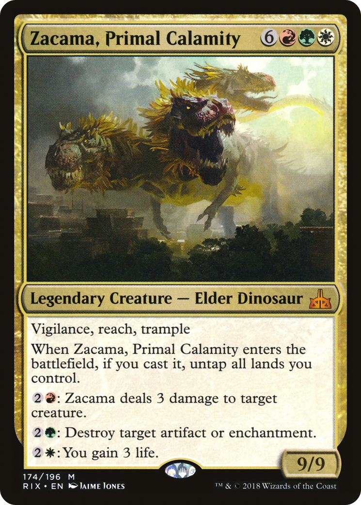Zacama, Primal Calamity (RIX-174) - Rivals of Ixalan Foil - Premium MTG Single from Wizards of the Coast - Just $6.62! Shop now at Game Crave Tournament Store