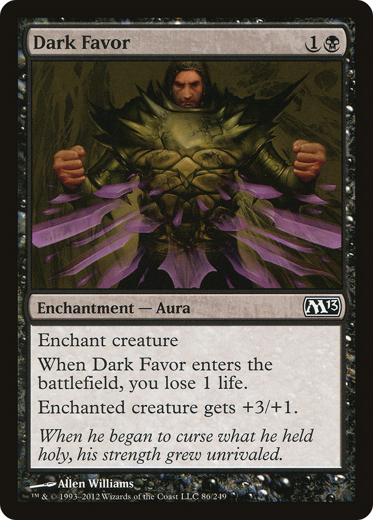 Dark Favor (M13-086) - Magic 2013 Foil - Premium MTG Single from Wizards of the Coast - Just $0.25! Shop now at Game Crave Tournament Store
