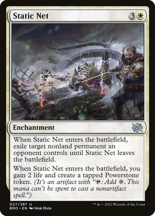 Static Net (BRO-027) - The Brothers' War - Premium MTG Single from Wizards of the Coast - Just $0.08! Shop now at Game Crave Tournament Store