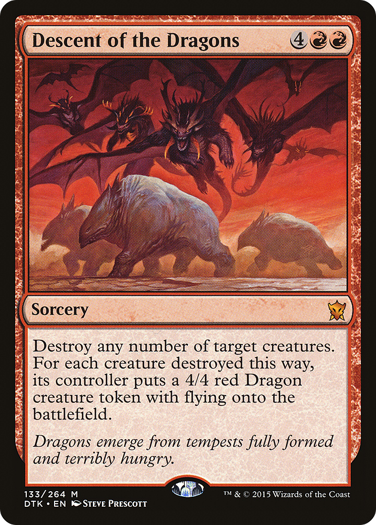 Descent of the Dragons (DTK-133) - Dragons of Tarkir - Premium MTG Single from Wizards of the Coast - Just $1.76! Shop now at Game Crave Tournament Store