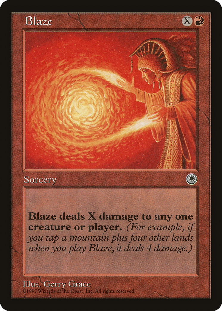 Blaze (POR-118†) - Portal - Premium MTG Single from Wizards of the Coast - Just $0.25! Shop now at Game Crave Tournament Store