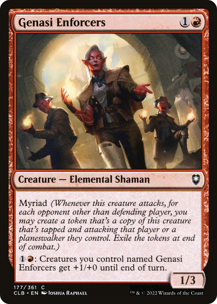 Genasi Enforcers (CLB-177) - Commander Legends: Battle for Baldur's Gate Foil - Premium MTG Single from Wizards of the Coast - Just $0.08! Shop now at Game Crave Tournament Store