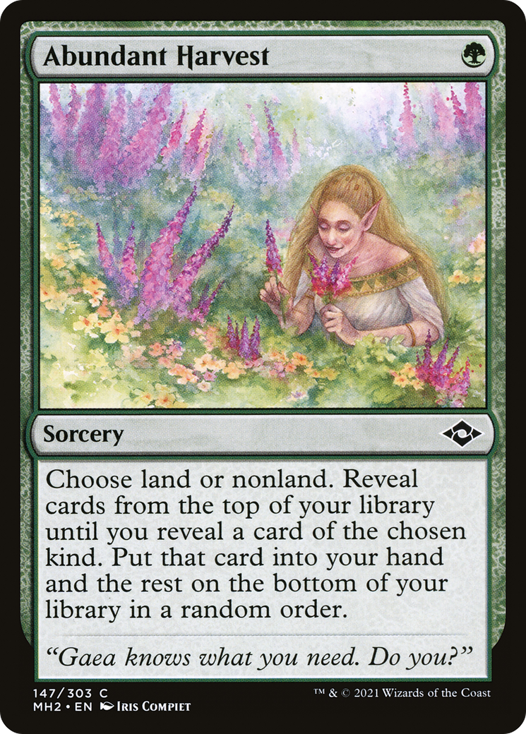 Abundant Harvest (MH2-147) - Modern Horizons 2 - Premium MTG Single from Wizards of the Coast - Just $0.08! Shop now at Game Crave Tournament Store