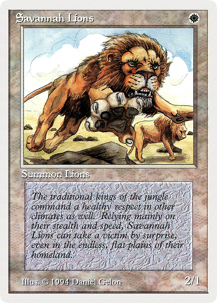 Savannah Lions (SUM-039) - Summer Magic / Edgar - Premium MTG Single from Wizards of the Coast - Just $0! Shop now at Game Crave Tournament Store