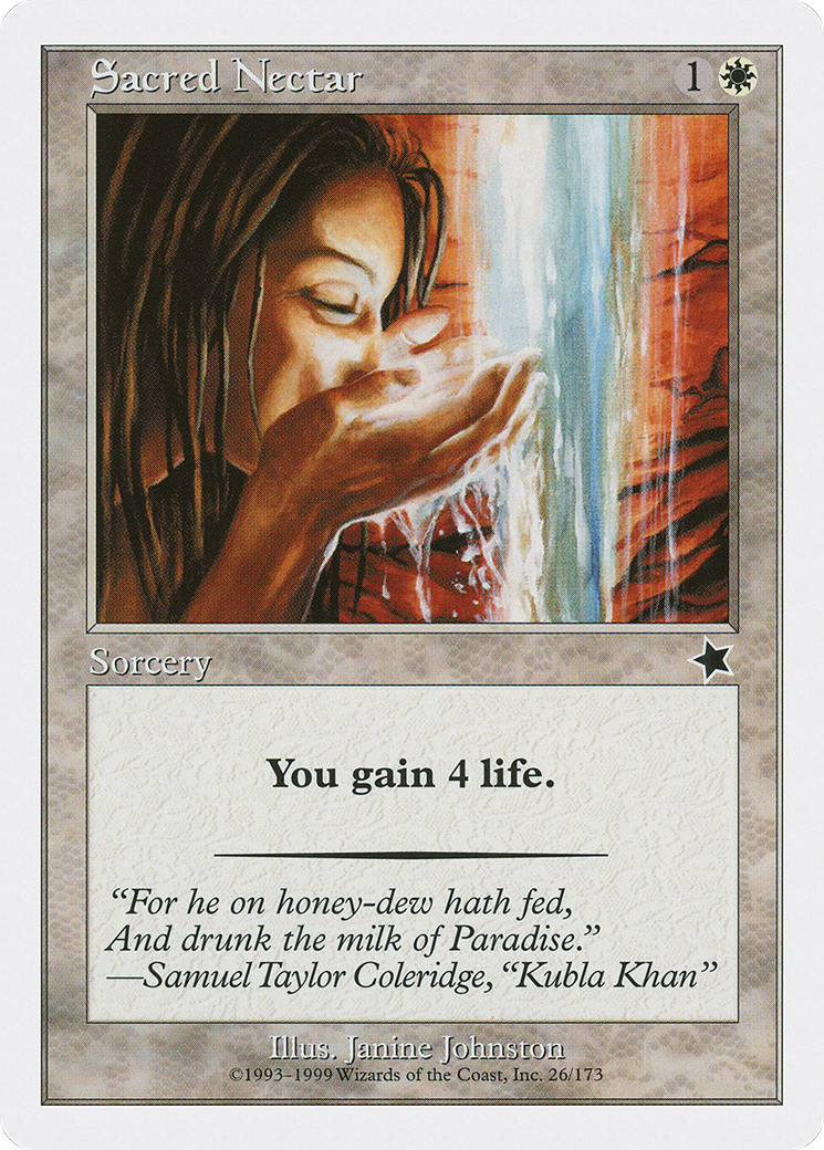 Sacred Nectar (S99-026) - Starter 1999 - Premium MTG Single from Wizards of the Coast - Just $0.08! Shop now at Game Crave Tournament Store