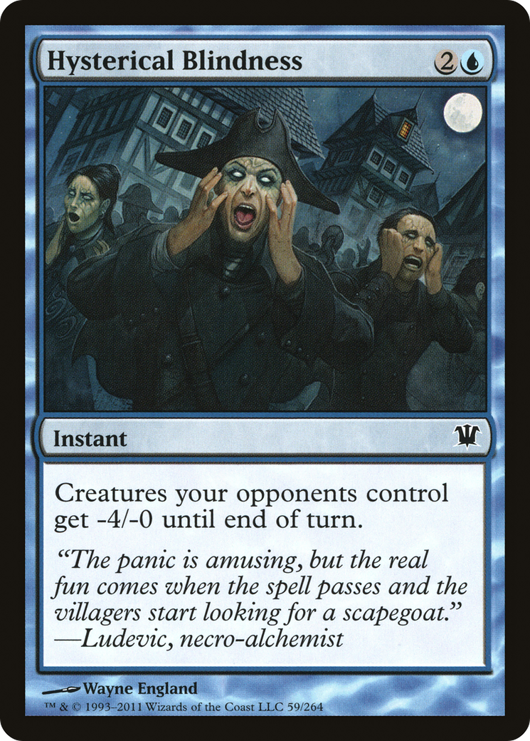 Hysterical Blindness (ISD-059) - Innistrad Foil - Premium MTG Single from Wizards of the Coast - Just $0.25! Shop now at Game Crave Tournament Store