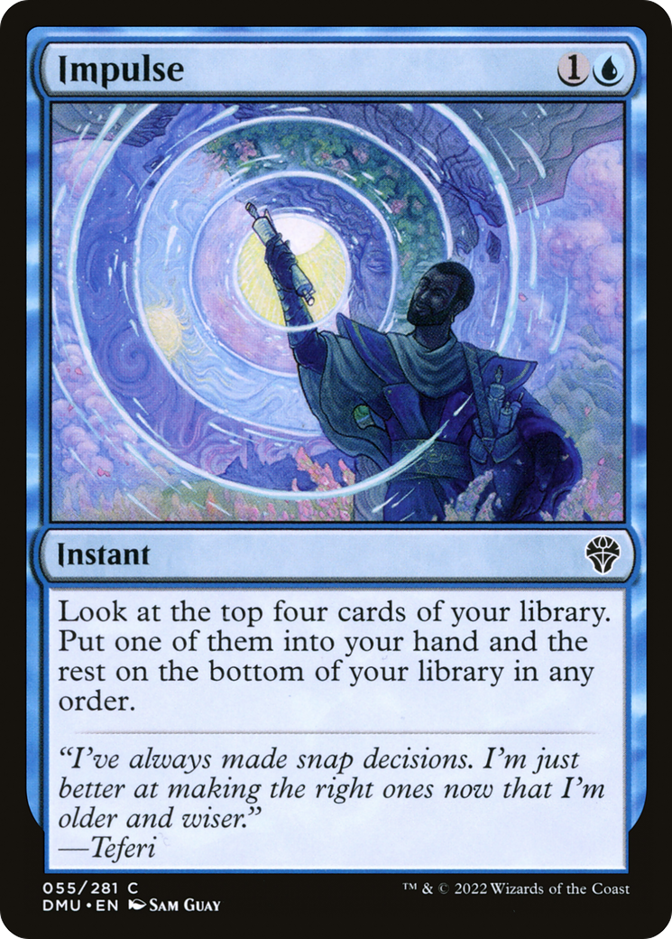 Impulse (DMU-055) - Dominaria United Foil - Premium MTG Single from Wizards of the Coast - Just $0.26! Shop now at Game Crave Tournament Store