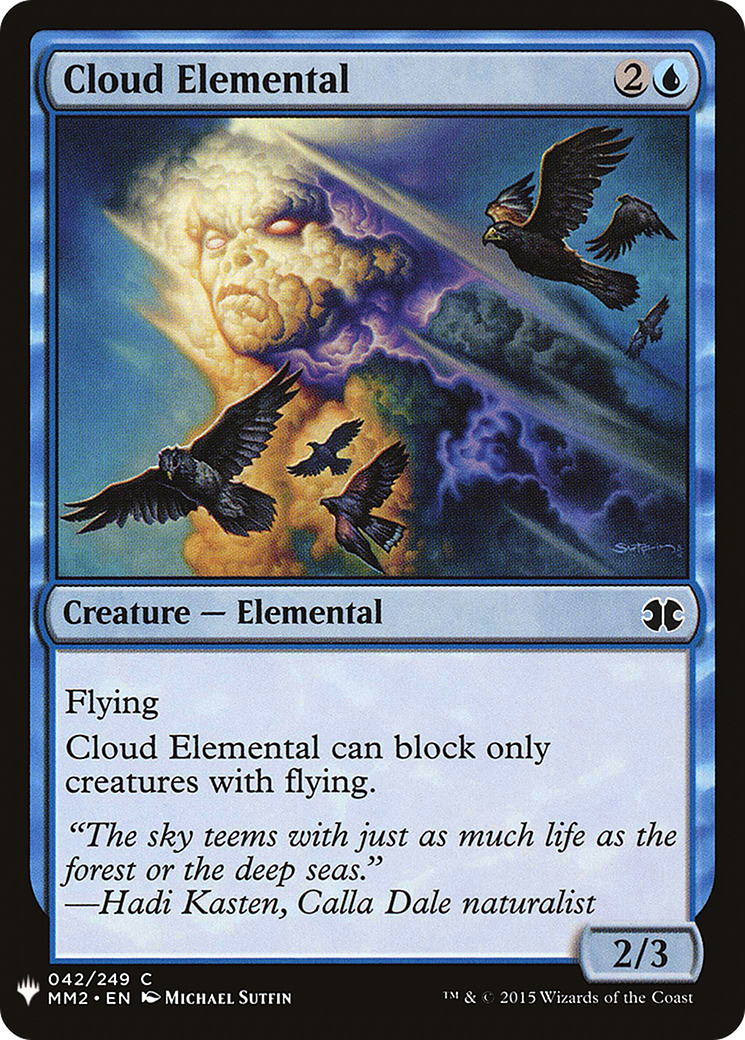 Cloud Elemental (MB1-322) - Mystery Booster - Premium MTG Single from Wizards of the Coast - Just $0.08! Shop now at Game Crave Tournament Store