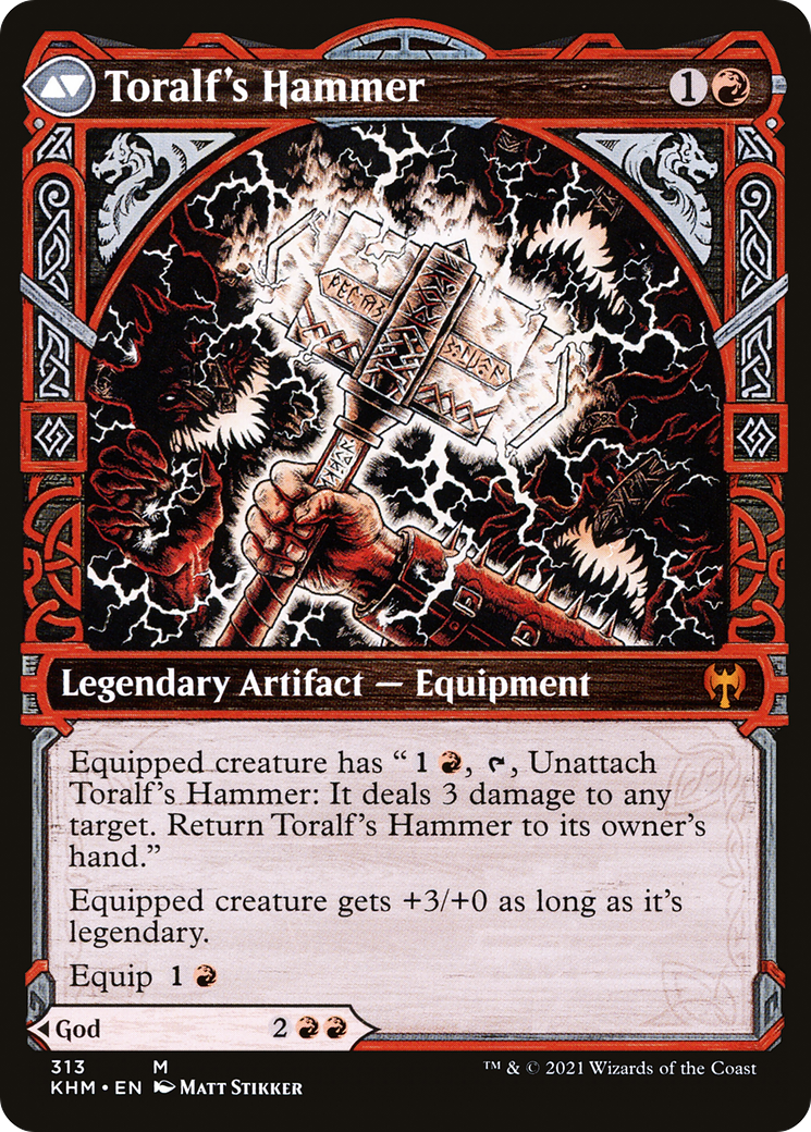 Toralf, God of Fury // Toralf's Hammer (KHM-313) - Kaldheim: (Showcase) Foil - Premium MTG Single from Wizards of the Coast - Just $2.10! Shop now at Game Crave Tournament Store