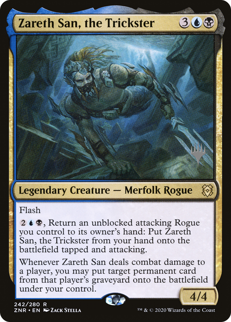 Zareth San, the Trickster (PZNR-242P) - Zendikar Rising Promos Foil - Premium MTG Single from Wizards of the Coast - Just $1.17! Shop now at Game Crave Tournament Store