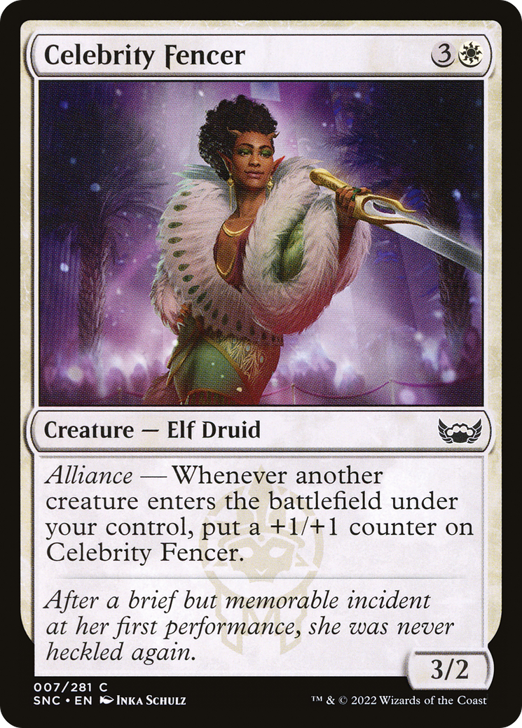 Celebrity Fencer (SNC-007) - Streets of New Capenna - Premium MTG Single from Wizards of the Coast - Just $0.08! Shop now at Game Crave Tournament Store