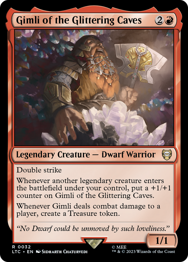 Gimli of the Glittering Caves (LTC-032) - Tales of Middle-earth Commander - Premium MTG Single from Wizards of the Coast - Just $0.14! Shop now at Game Crave Tournament Store