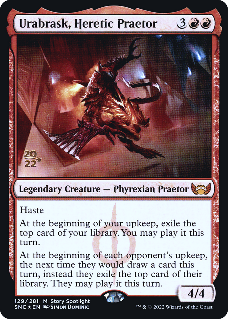 Urabrask, Heretic Praetor (PSNC-129S) - Streets of New Capenna Promos Foil - Premium MTG Single from Wizards of the Coast - Just $0.59! Shop now at Game Crave Tournament Store