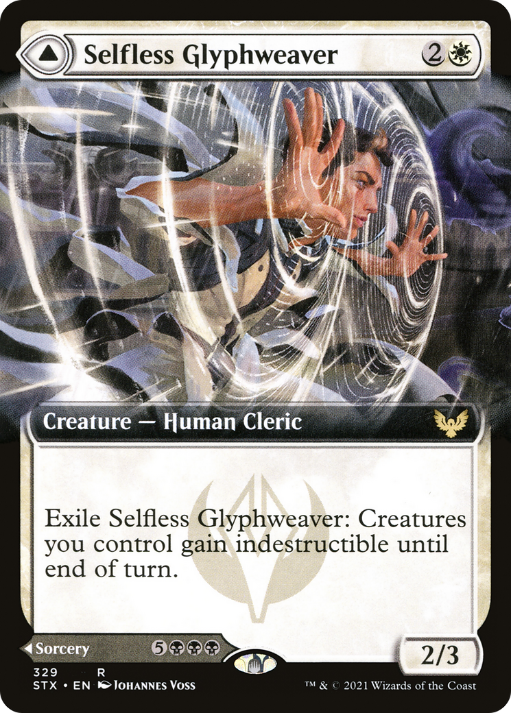 Selfless Glyphweaver // Deadly Vanity (STX-329) - Strixhaven: School of Mages: (Extended Art) - Premium MTG Single from Wizards of the Coast - Just $0.25! Shop now at Game Crave Tournament Store