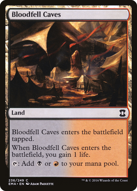 Bloodfell Caves (EMA-236) - Eternal Masters Foil - Premium MTG Single from Wizards of the Coast - Just $0.25! Shop now at Game Crave Tournament Store