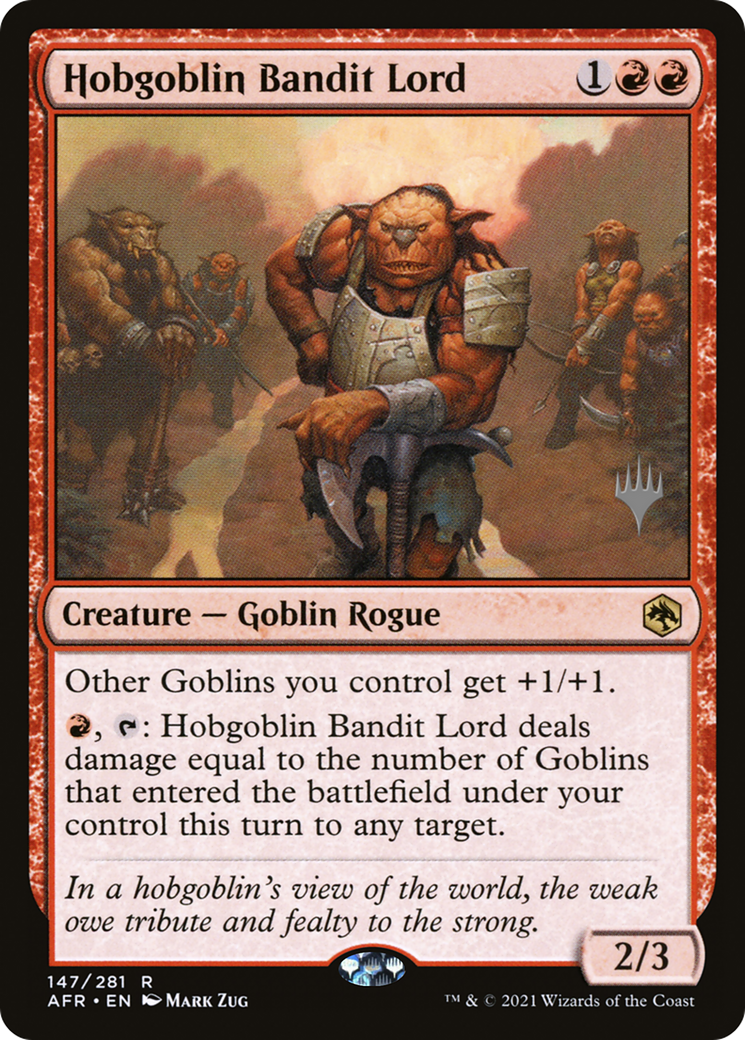 Hobgoblin Bandit Lord (PAFR-147P) - Adventures in the Forgotten Realms Promos Foil - Premium MTG Single from Wizards of the Coast - Just $0.91! Shop now at Game Crave Tournament Store