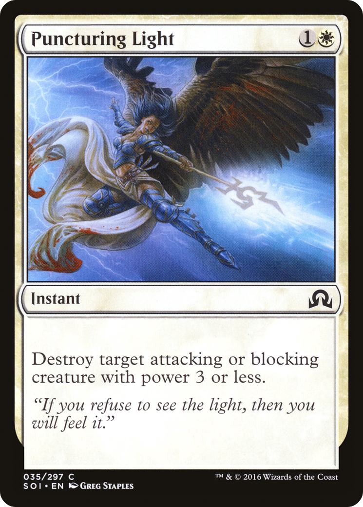 Puncturing Light (SOI-035) - Shadows over Innistrad Foil - Premium MTG Single from Wizards of the Coast - Just $0.10! Shop now at Game Crave Tournament Store